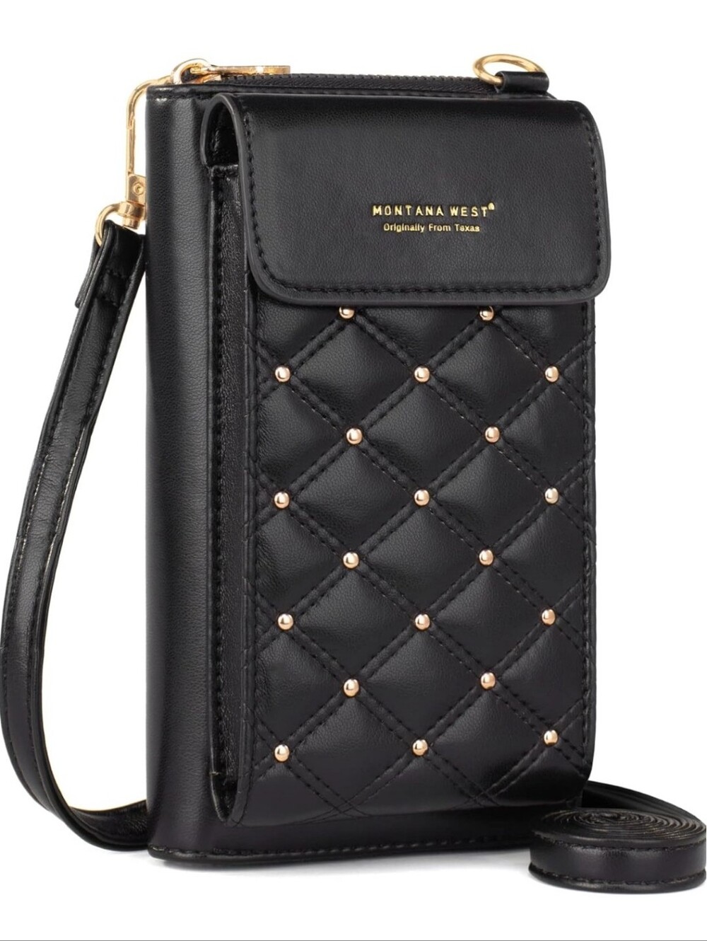 💥Sale💥NWOT Montana West Black Quilted Small Crossbody Phone Purse